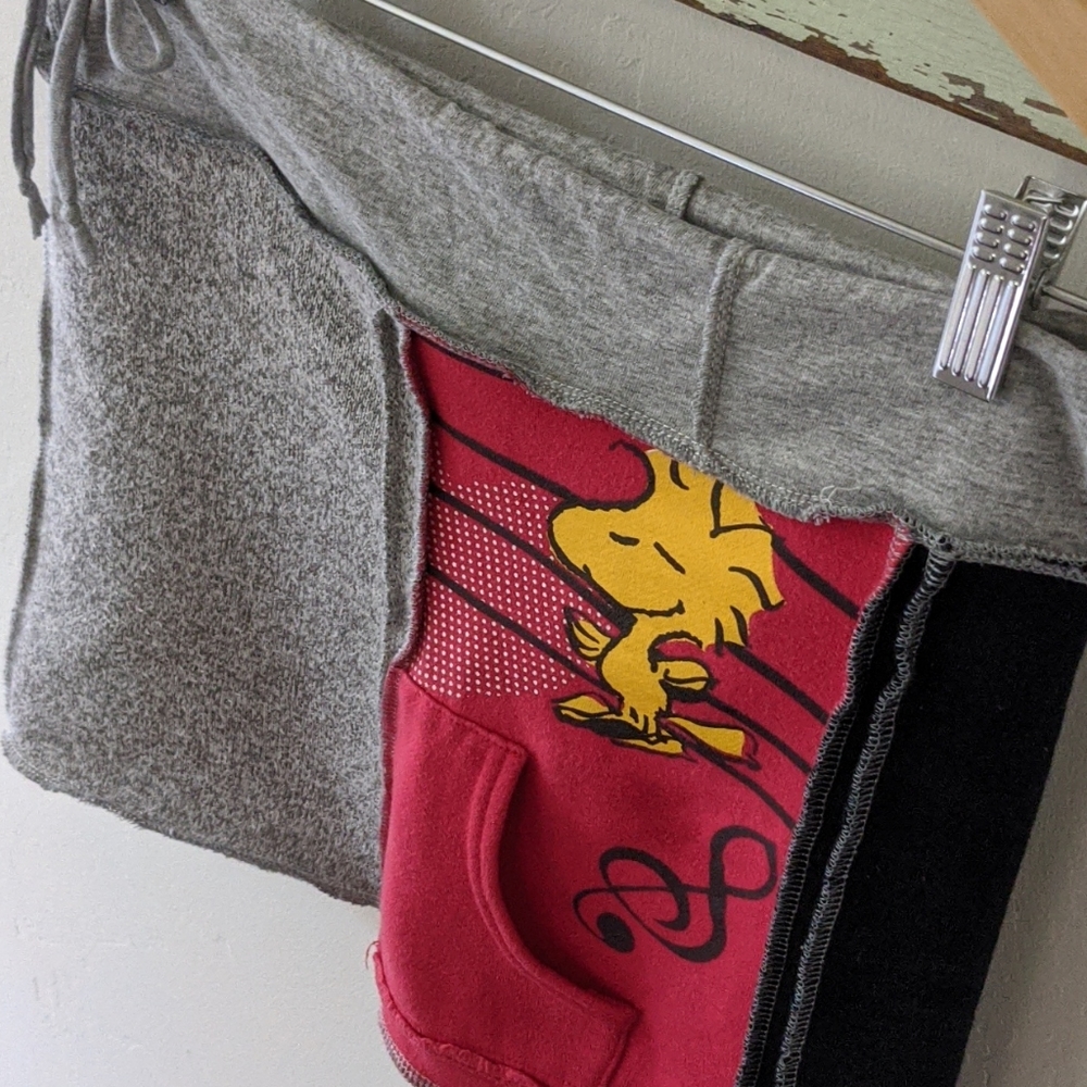 ETSY I Peanuts Upcycled Woodstock Sweatshirt Drawstring Skirt, Child L - Picture 3 of 10